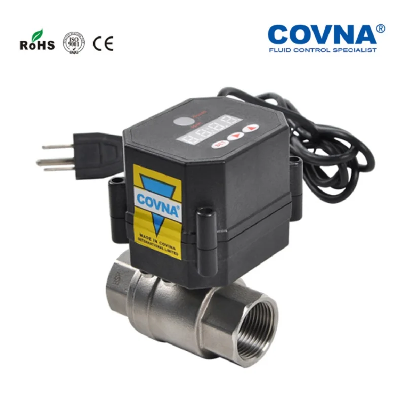 DN25 1 inch AC220V Electric Time control Stainless Steel 2 pc ball valve Female thread DC24v Обустройство дома