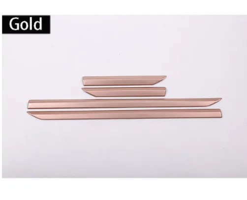 rose gold ABS пластиковая Автомобильная боковая Накладка для Land Rover Range Rover Velar автомобильные аксессуары 4 шт./компл - Название цвета: rose gold