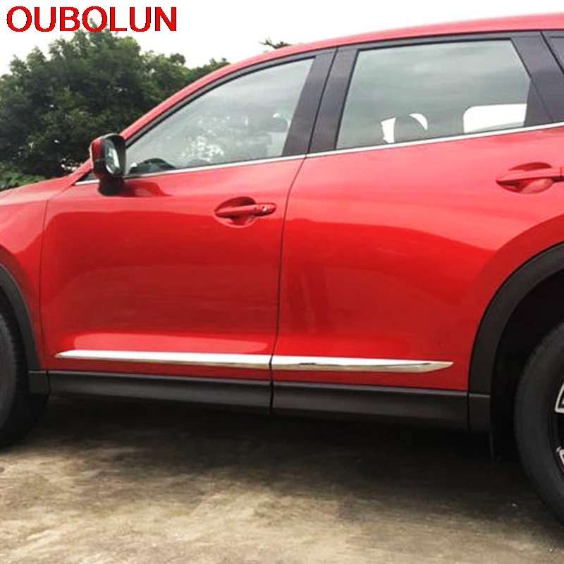 OUBOLUN для Mazda CX-5 CX5 2017 2018 ABS Хромированная боковая декоративная накладка кузова