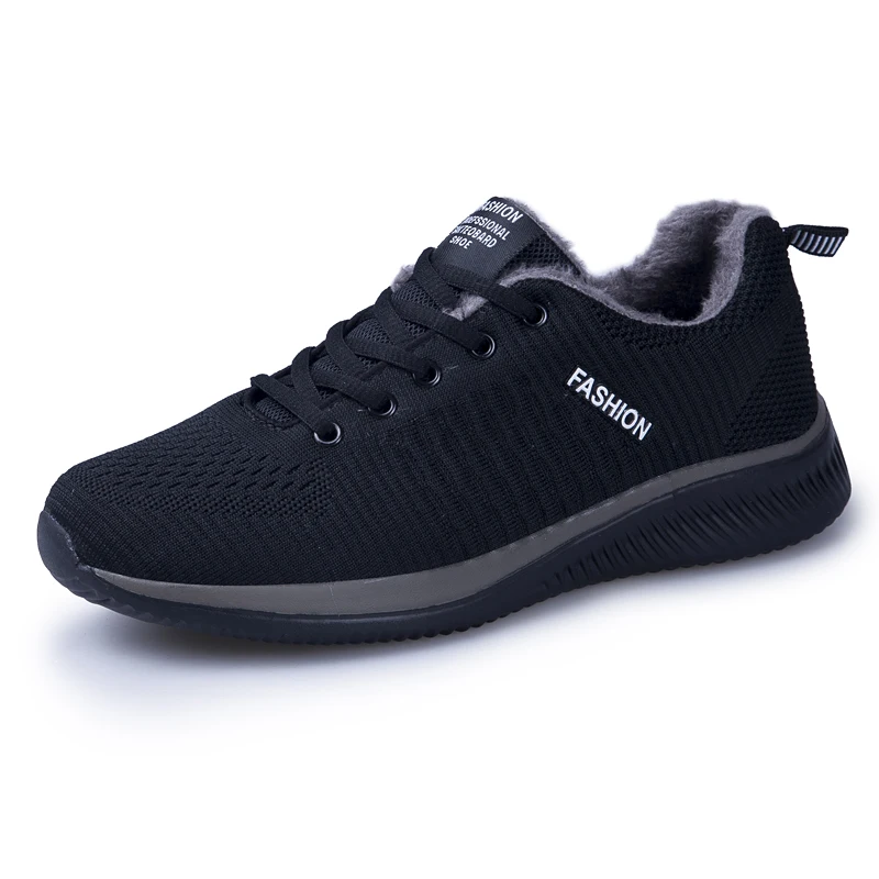 Baideng Breathable Mesh Men's Sneakers Black Gray 2019 Spring New Fur Running Shoes Man Comfortable Sports Male Chaussures | Спорт и