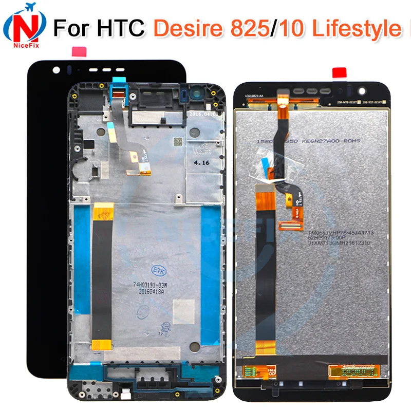 5 'для HTC Desire 825/10 Lifestyle LCD с рамкой экран дисплей сенсорным дигитайзером в сборе
