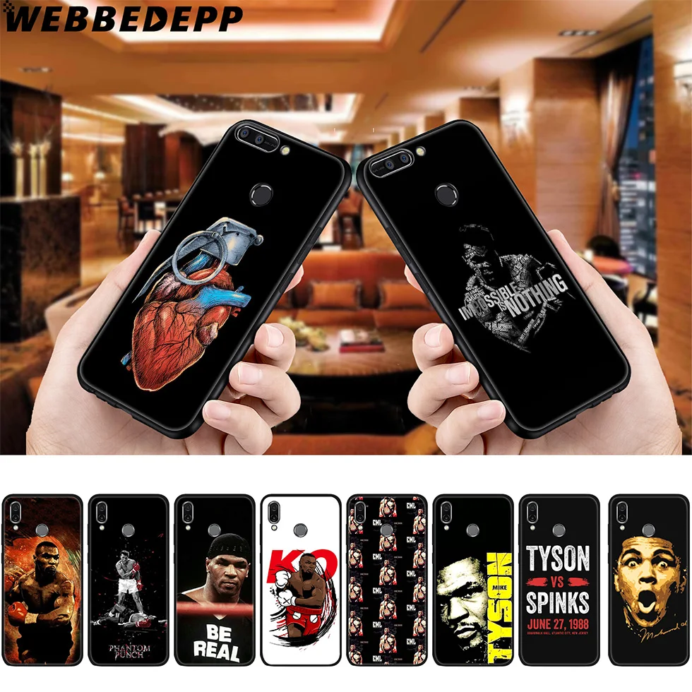 WEBBEDEPP Mike Tyson Boxing Soft Case for Huawei P8 P9 P10 P20 P30 Lite Pro P Smart Z Plus 2019 Y6 Prime 2018 2017 Mini |