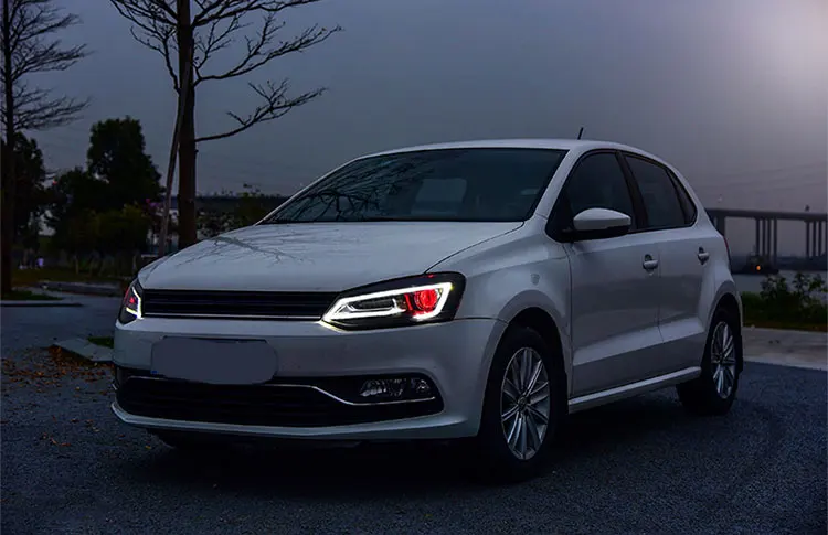 Автомобильный стиль светодиодный фары для VW Polo 2011- для VW Polo фара Объектив двойной луч H7 Ксеноновые Биксеноновые линзы