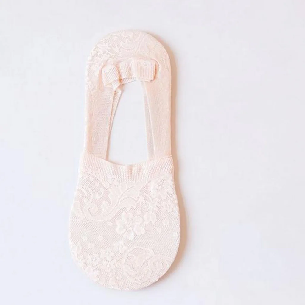 Womail Fashion летние тонкие Для женщин s полиэстер; кружевные Нескользящие невидимые носки с низким разрезом Носок, носки по щиколотку, Для женщин летние носки-Тапочки