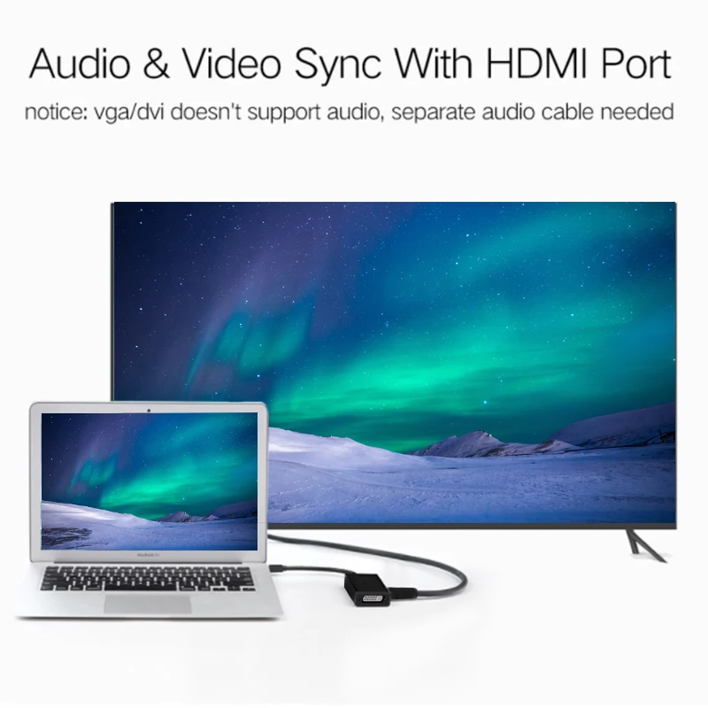3 в 1 Мини Дисплей Порты и разъёмы мужчина к совместимому с HDMI VGA DVI переходник