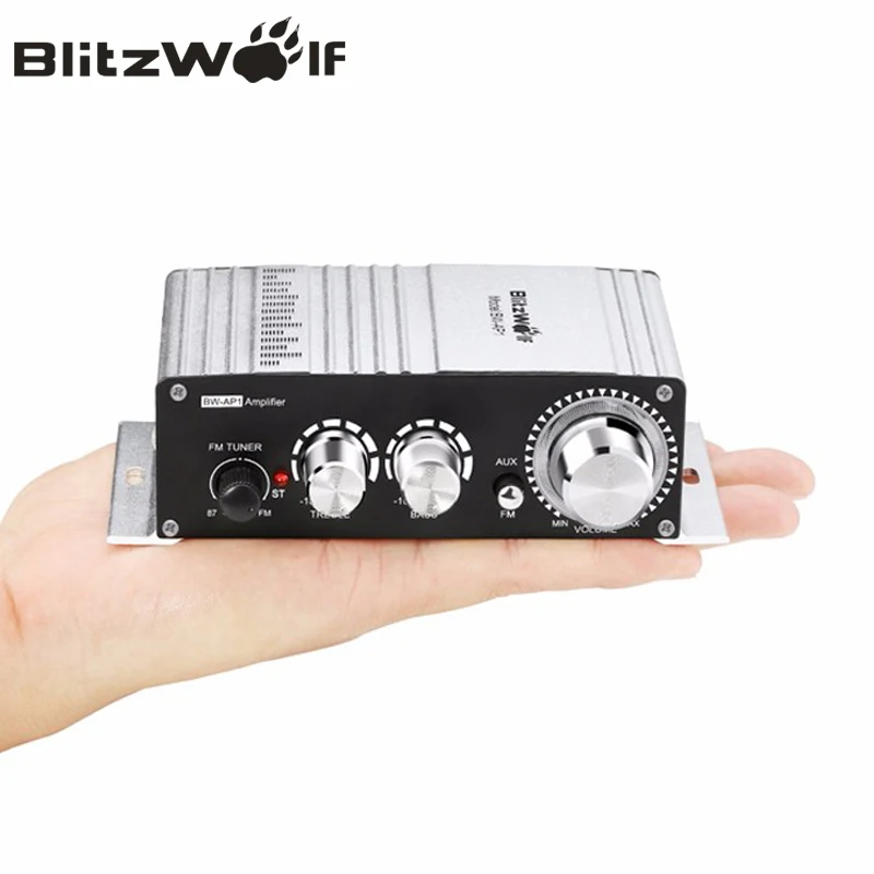 Blitzwolf Портативный мини стерео Hi Fi аудио Авто Усилитель музыка 20 Вт 12 В Мощность