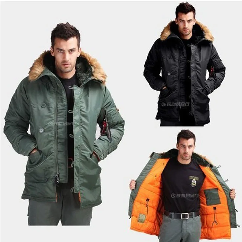 2014 альфа тонкий N 3B N3B холодная погода подходящую парка / оранжевый sml XL XXL черный