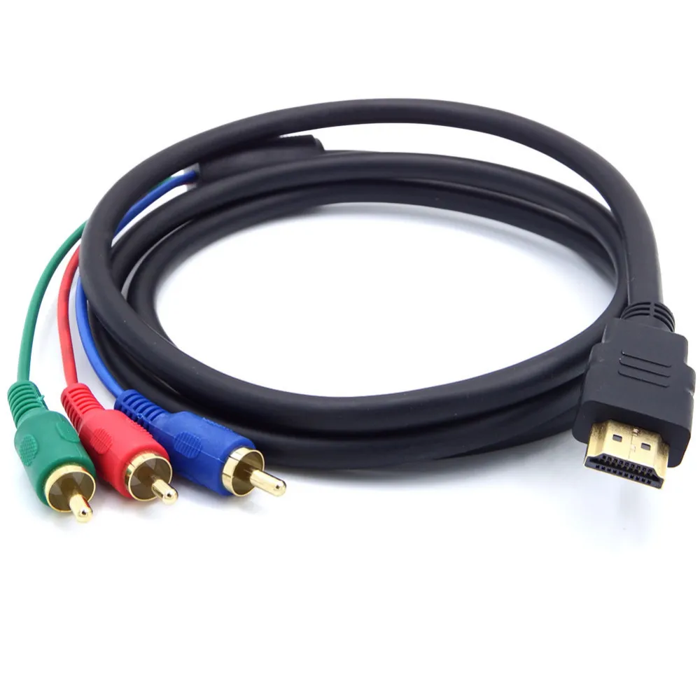 Hdmi-av-кабель hdmi-3rca Видео Компонент кабель преобразования 3 RCA адаптер 3 фута 1 м аудио HDTV VGA AV патч-корд продвижение J35