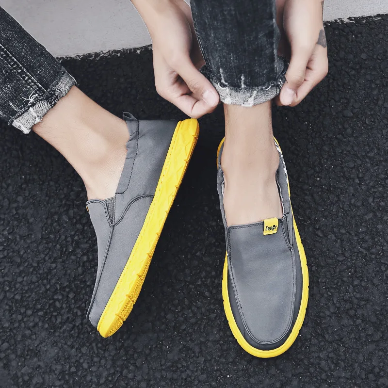 Canvas Loafers Shoes Slip on Men Casual Summer Breathable Comfortable High Quality Soft Men's Flat Zapatos De Hombre | Обувь