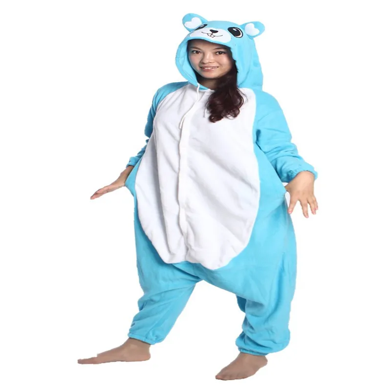 Китайский рынок онлайн синяя мышка Onesie Footed Пижама Хэллоуин косплей зимняя пижама