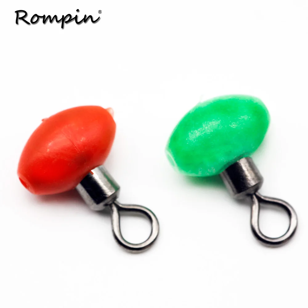 Rompin 20pcs/bag Cross-Line Swivels &amp Bead T Shape Pulley Slide Rig Connector Luminous Green Saltwater Fishing Terminal Tackle | Спорт и