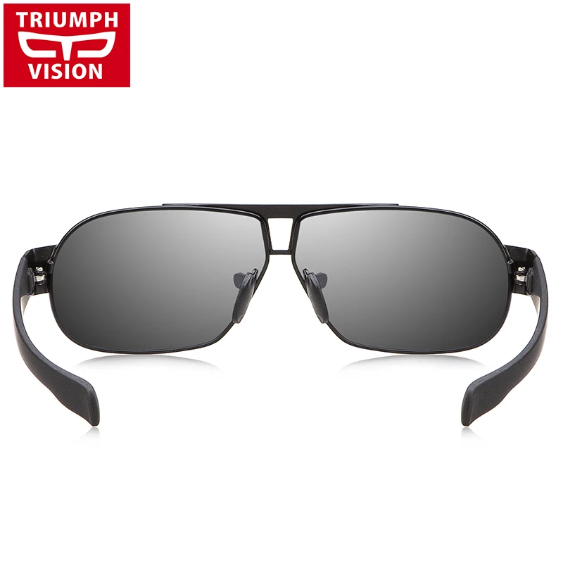 Солнцезащитные очки TRIUMPH VISION Мужские квадратные поляризационные в металлической