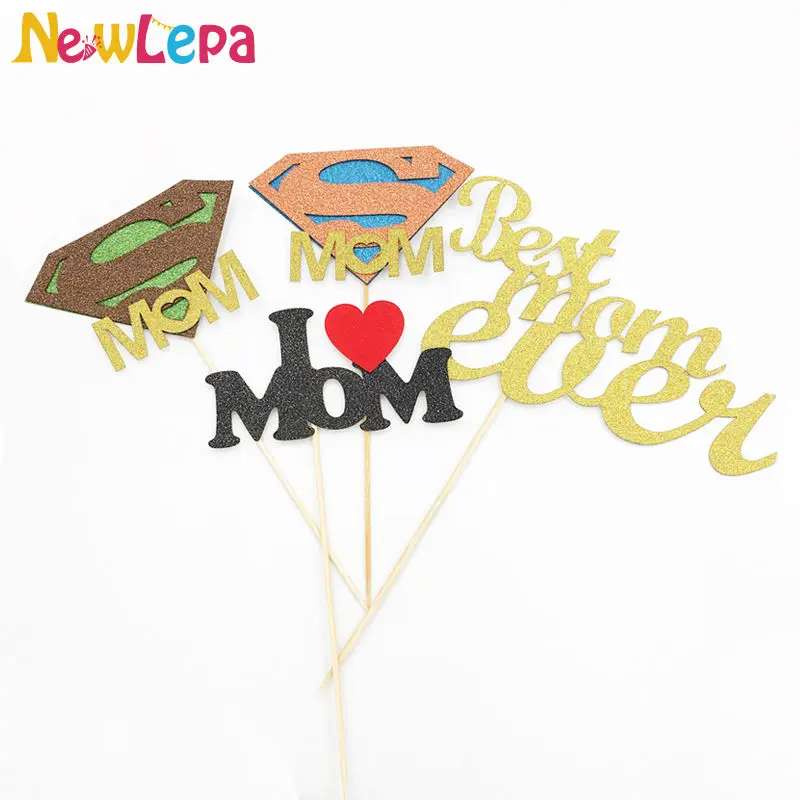 1 шт. супермама лучшая мама когда я люблю маму торт на день рождения Декорации для