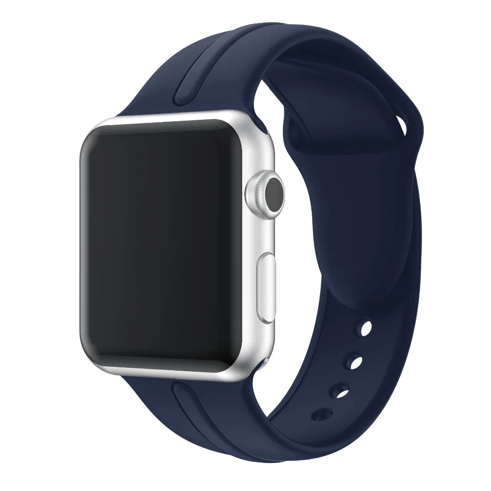 Силиконовый ремешок для apple watch 42 мм/38 мм iwatch 3/2/1 спортивный браслет часов