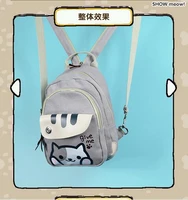 cat backyard print girls lolita shoulder bag adorable student backpack cartoon mini chest bag rucksack