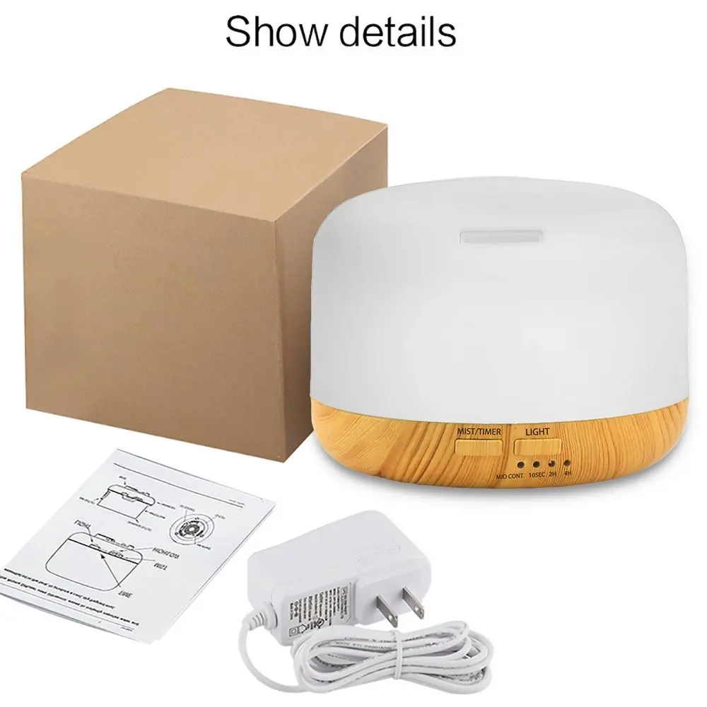 

300ml aromatherapy humidifier remote control wood grain household aromatherapy lamp ultrasonic mute aromatherapy machine factory