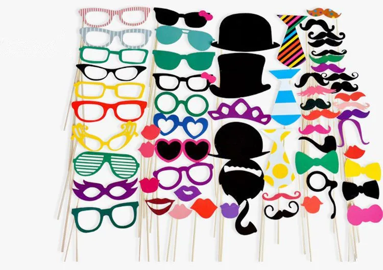 Фотобудка реквизит 58 шт./компл. фотобудка для свадебной вечеринки искусственные