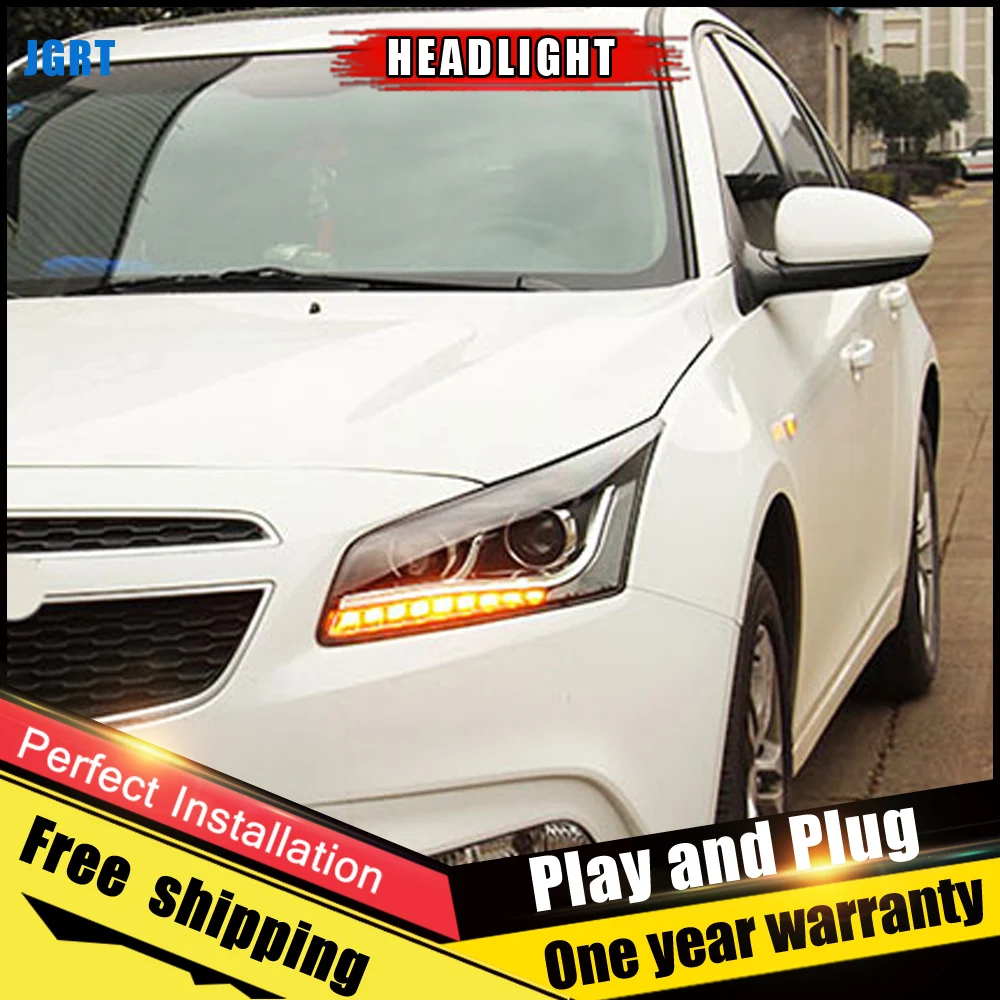 2 шт. автомобиль Стиль светодиодный фары для Chevrolet Cruze 2009-2015 автобусная головная