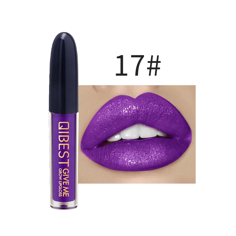 17 18 colors Lipgloss Sexy Liquid Lip Gloss non-stick cup lip gloss Glitter Flip liquid Long Lasting Waterproof makeup cosmetics - Цвет: 17