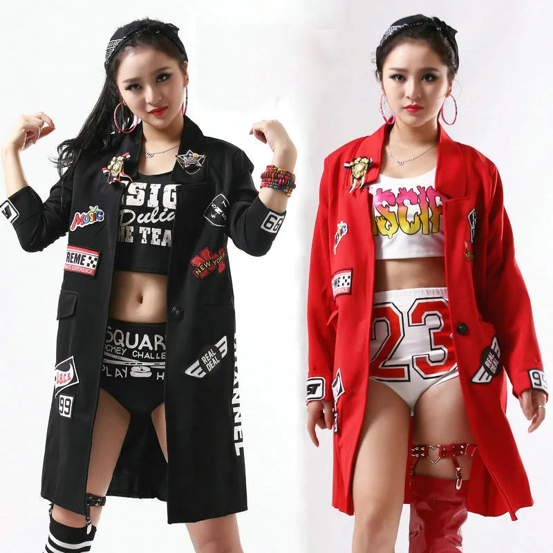 

High Quality Fashion Gd Hiphop Outerwear Hip Hop Long Sleeves Ds Performance Costumes Jackets Women Coats