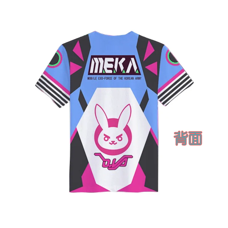 Часы над рубашкой новый дизайнер DVA рубашка D. va полный принт футболка OW футболки