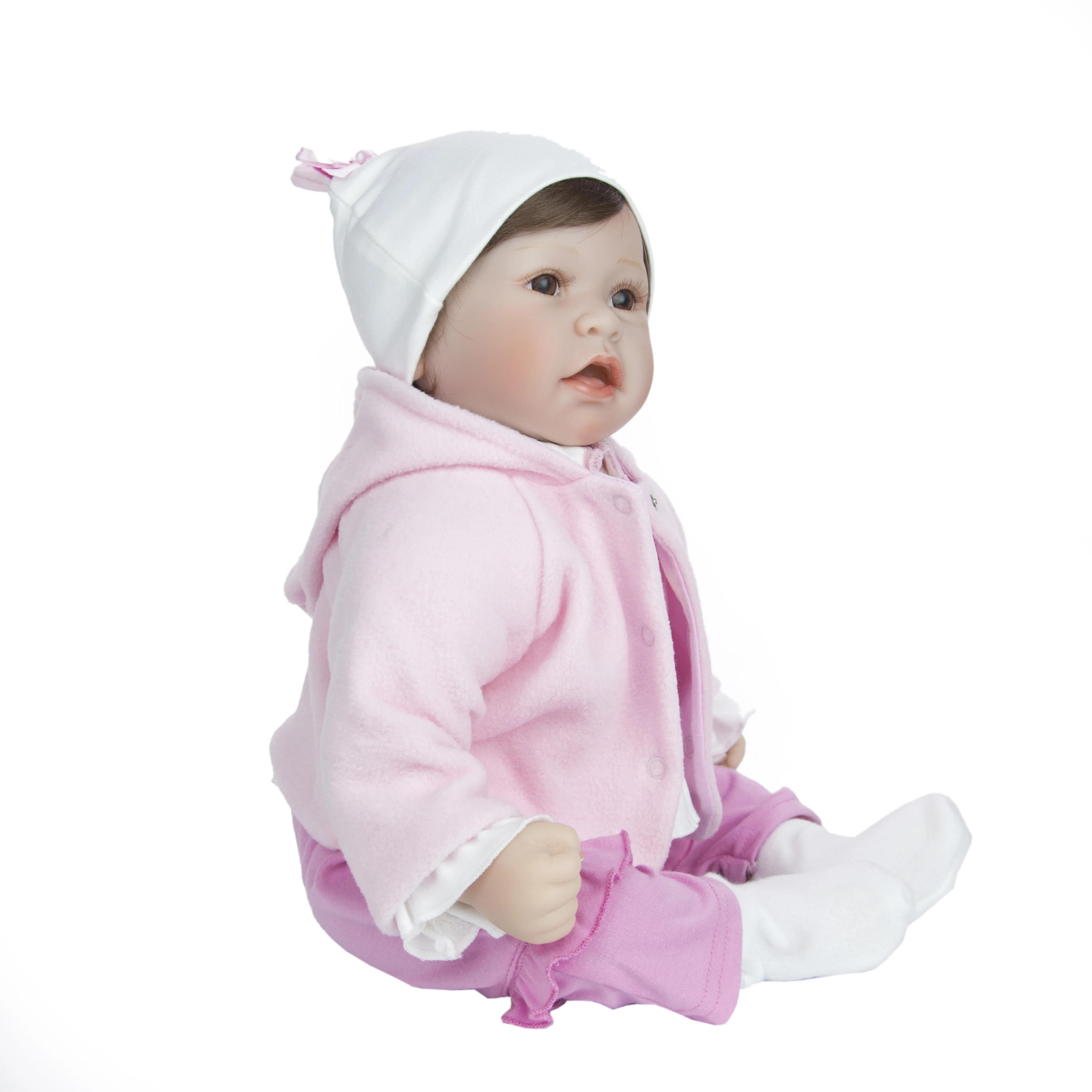 Новый стиль 55 см Кукла Reborn Boneca мягкая силиконовая кукла для новорожденных