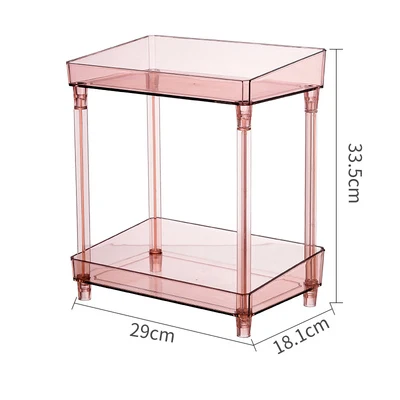 Storage Shelf Pink MSJO Организатор Ванная комната полки для хранения Desktop Кухня прозрачный акриловый полки стойки макияж Ванная комната Организации - Цвет: Storage Shelf Pink