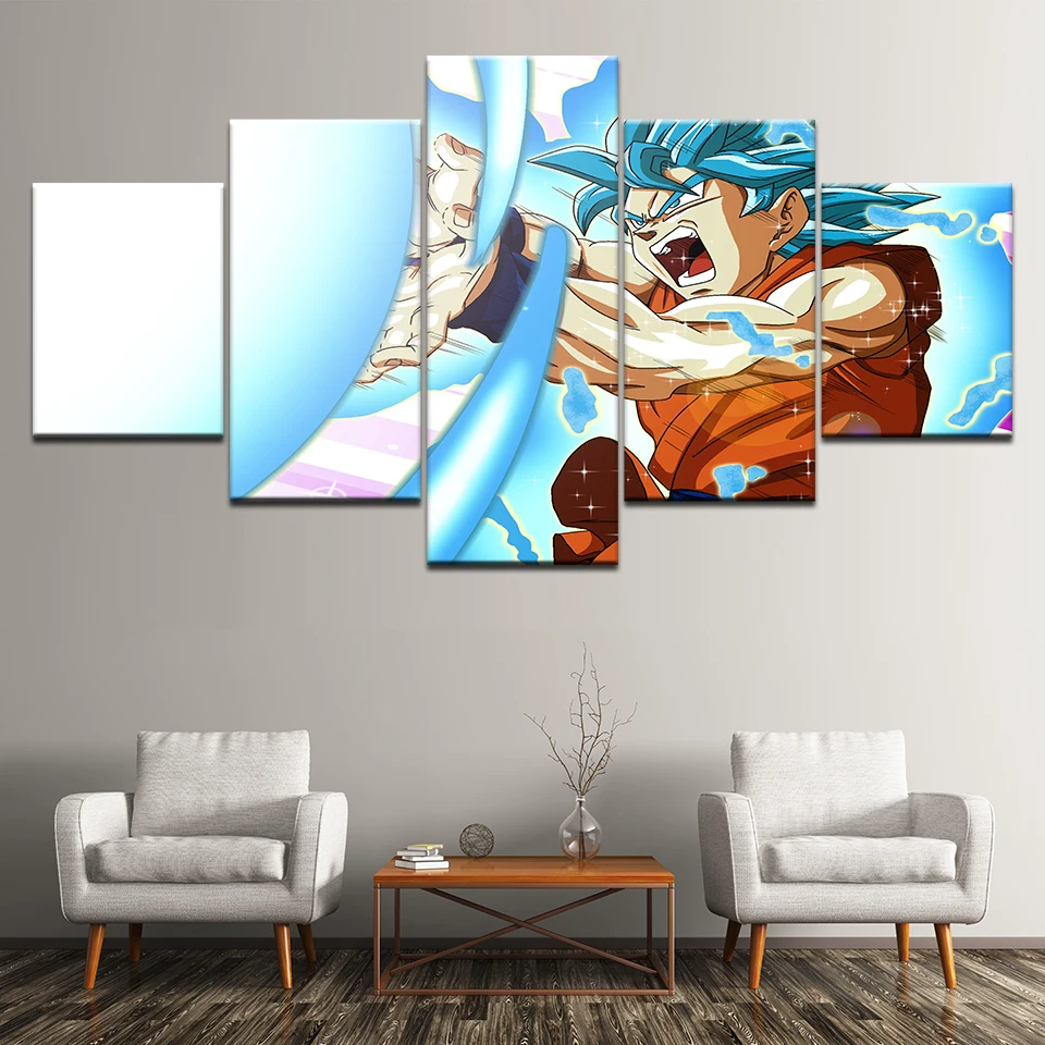Стены Книги по искусству HD с Pictures Home Decor 5 шт. Dragon Ball Характер кадров современные