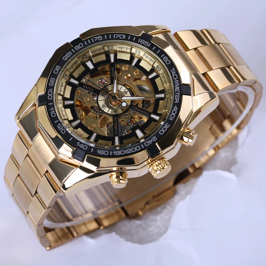 Часы наручные Forsining Мужские механические модные дизайнерские брендовые