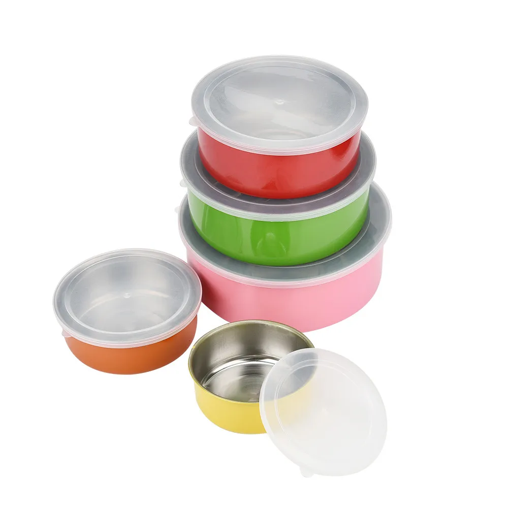 5 шт./компл. Нержавеющая сталь домашний кухонный пищевой контейнер для хранения