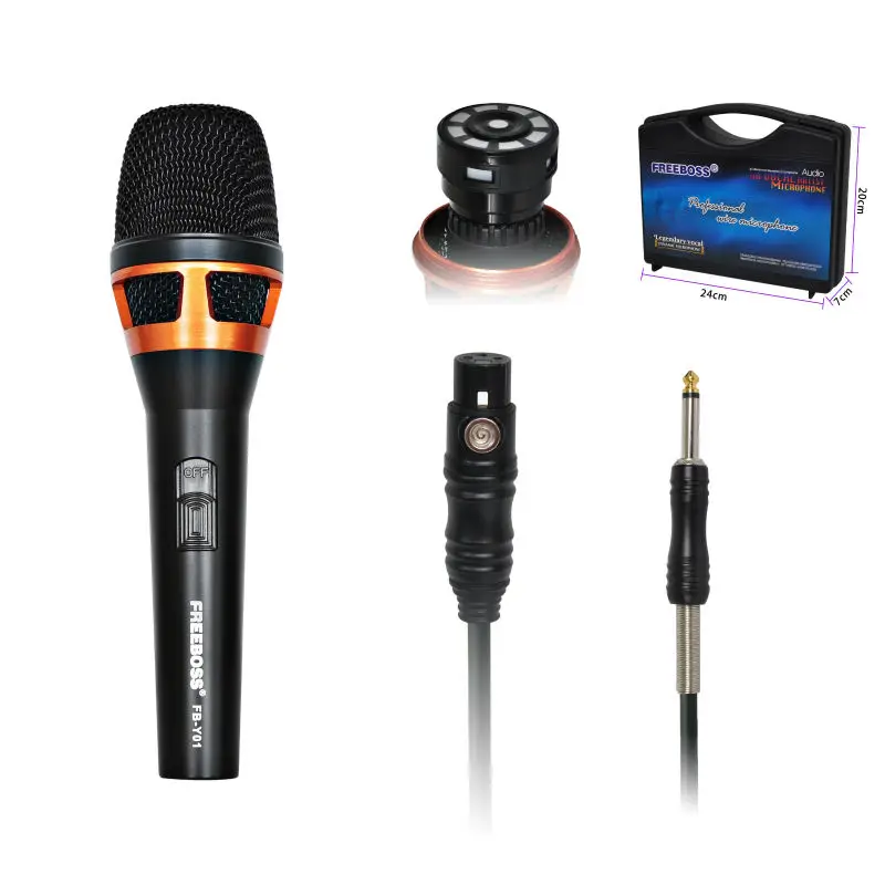 Большой кардиоидный однонаправленный динамический микрофон Freeboss|dynamic microphone|large