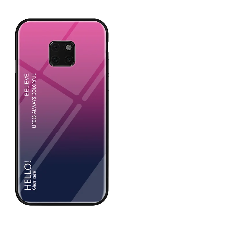 Градиентный чехол из закаленного стекла для телефона huawei Honor mate 20 Pro 10 9 8 Lite 10i Play 8X