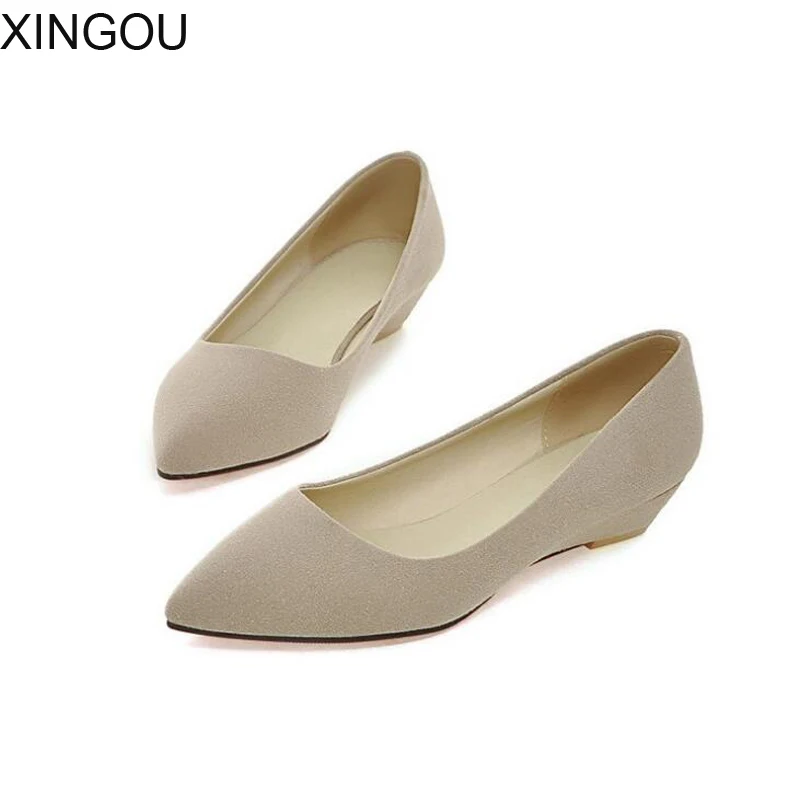 Новинка женская обувь на танкетке сезон весна повседневные женские низкие Туфли