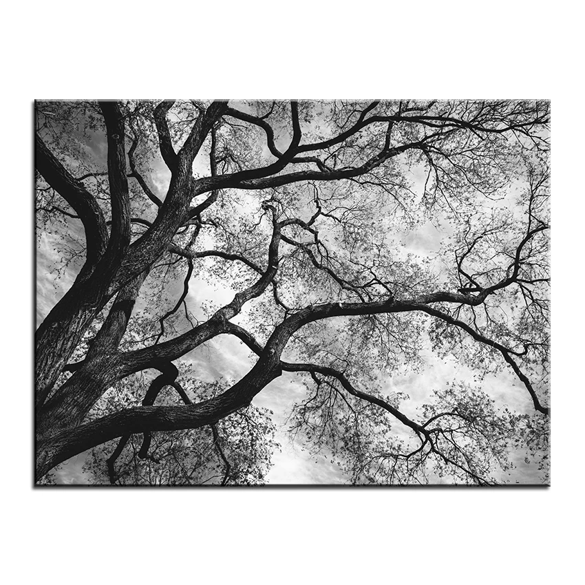 Большой размер Печать масляной живописи черный и белый 80 настенная живопись