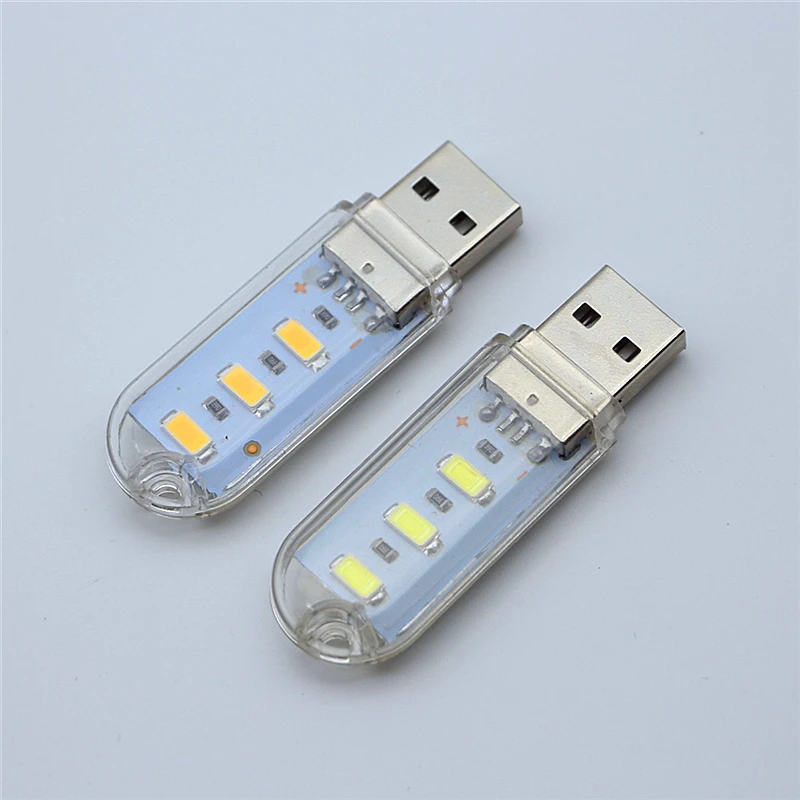 Портативный USB СВЕТОДИОДНЫЙ Ночной светильник с 3 светодисветодиодный и брелоком