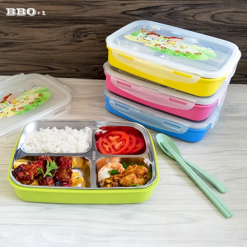 

Портативный милый мини-Ланч-бокс Bento в японском стиле, термоланч-боксы, пищевой контейнер для пикника для взрослых, контейнер для еды с 4 ячей...