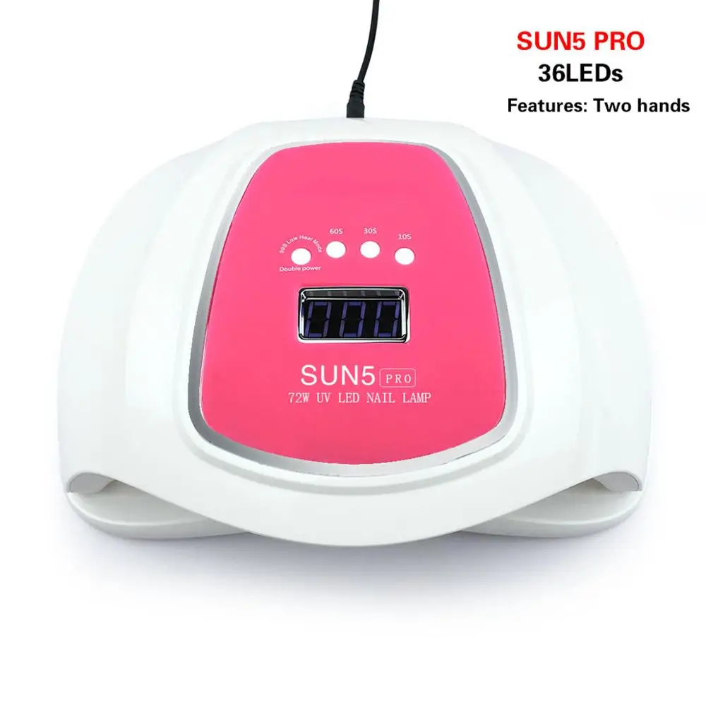SUN5 PRO SUNX УФ-лампа 72 Вт SUN5 PRO светодиодный светильник для маникюра с двумя ручными лампами 100 В-240 В Сушилка для ногтей для отверждения Гель-лак для ногтей инструменты для дизайна ногтей - Цвет: SUN5 PRO