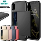 Деловые чехлы для телефонов iPhone X XS Max XR, чехол, скользящий армированный кошелек, слоты для карт, держатель, чехол для iPhone 7 8 Plus 6 6s 5 5S SE