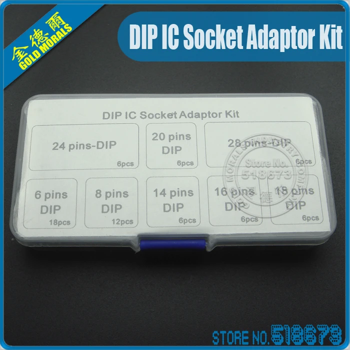 66 шт. 6 8 14 16 18 20 24 28 контактов DIP IC розетки адаптер паяльный Тип Комплект розеток