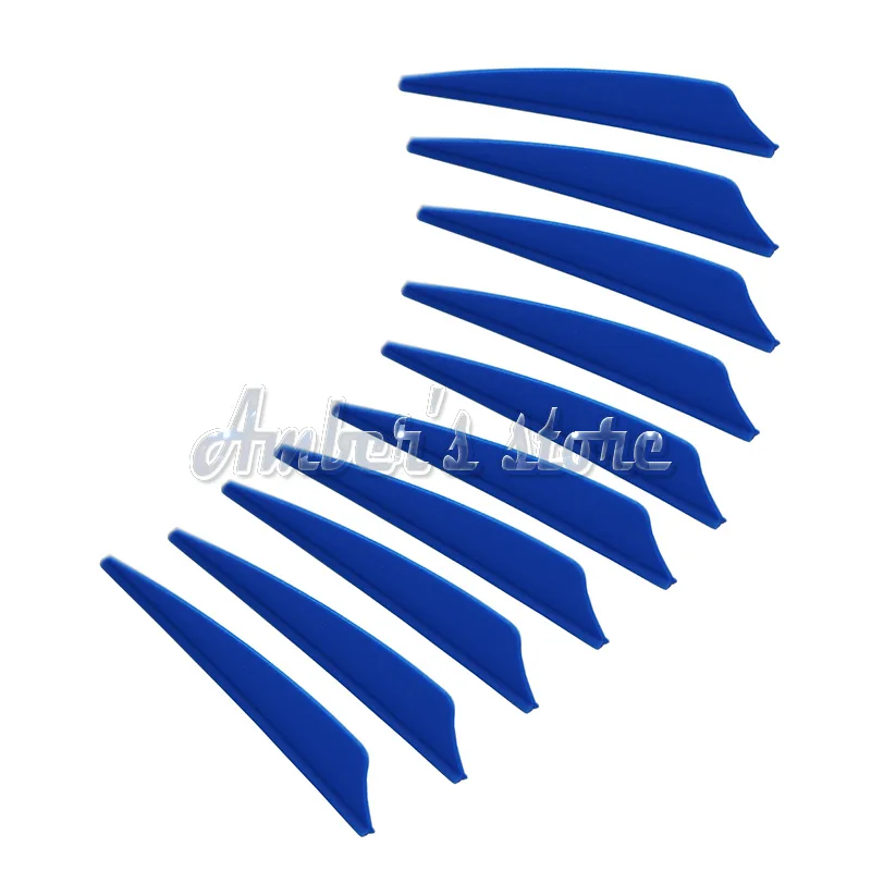 100 шт. 3-дюймовый Защитный пластиковый голубой Лук для стрельбы из лука охоты |