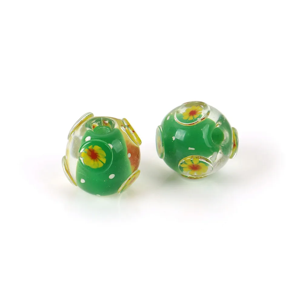 DoreenBeads стеклянный бисер в японском стиле круглые прозрачные цветы
