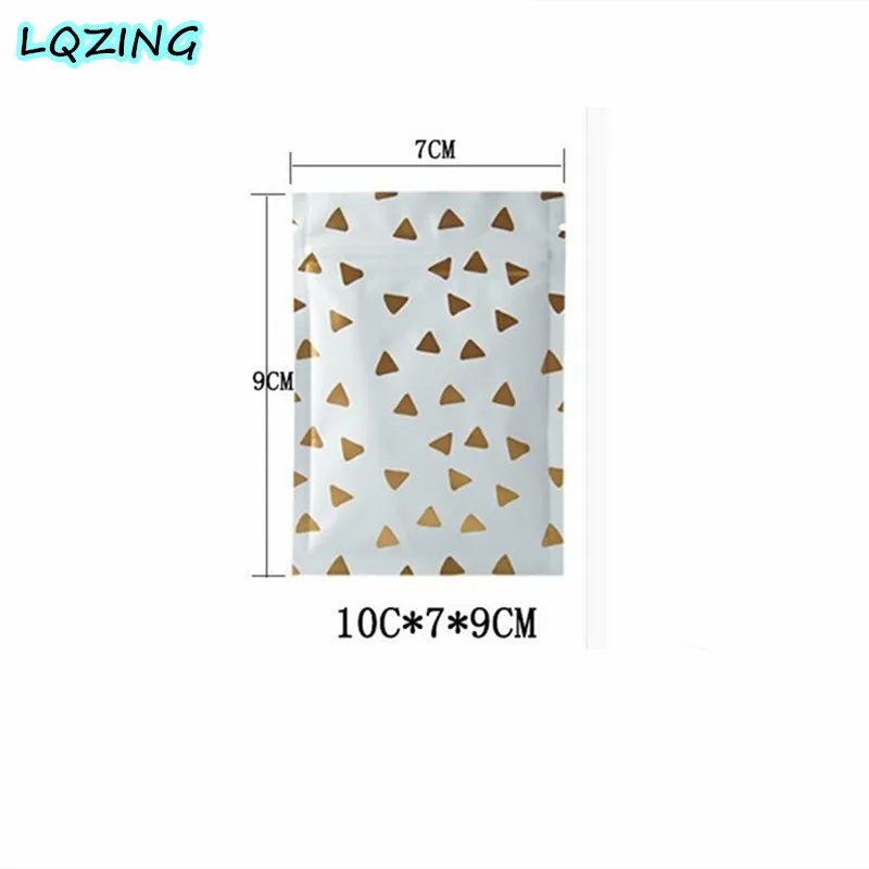 20 шт небольшой замок типа молния фольги сумки Горячие золотые Печатные узоры