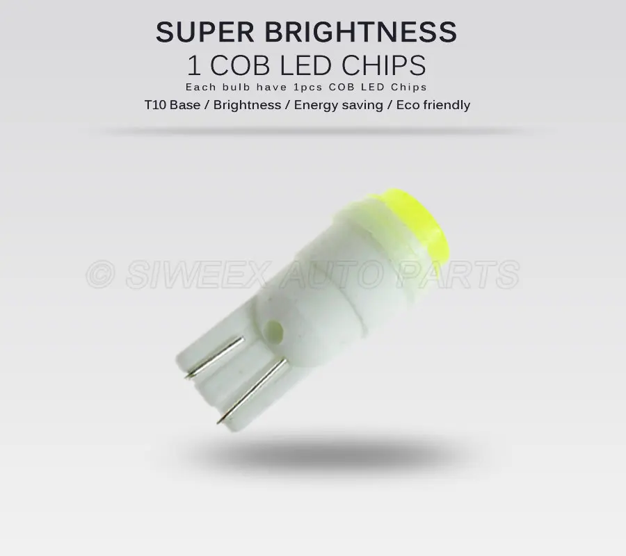 6 шт T10 1 Вт Керамика 194 168 SMD высокой Мощность светодиодный светильник лампы