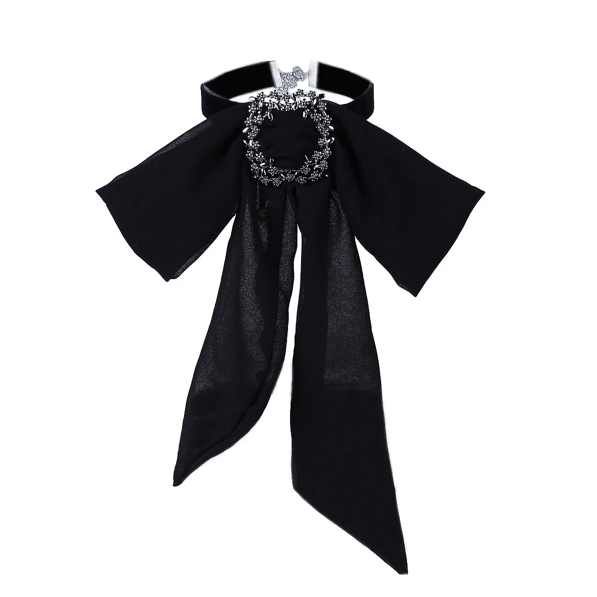 Women Fashion Chiffon Statement Necklace Collar Sweater Chain Choker Pendants for Bowknot Jewelry Wholesale |