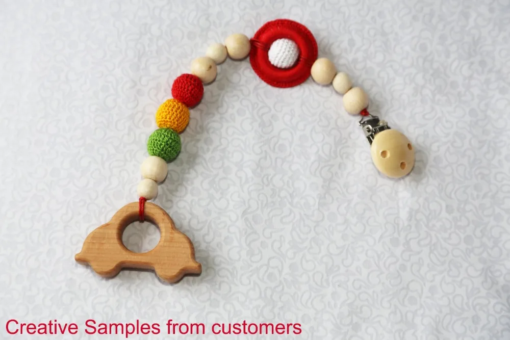 Подтяжки-пустышки серые из натурального дерева 25 шт. | Мать и ребенок