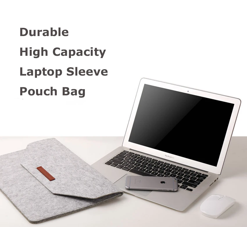 Деловой модный шерстяной фетровый ультрабук для ноутбука сумка для Apple Macbook Air Pro Retina чехол 11 12 13 1" чехол+ сумка для проводов Small USB Charger bags Drop shipping/ Wholesale