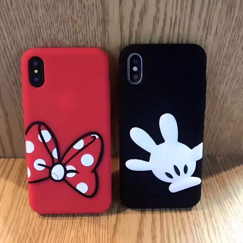 Чехол VORSON для пары iphone X чехол 6 s 7 8 plus 3D силиконовый милый мультяшный модный