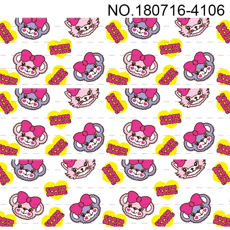 10yards - different size -Cartoon dog grosgrain ribbon Cartoon puppy love pink printed | Дом и сад