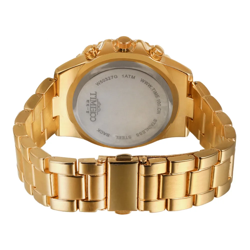 TIME100 Мужские наручные часы Кварцевые Бизнес Часы Ремешок Из Нержавеющей Стали