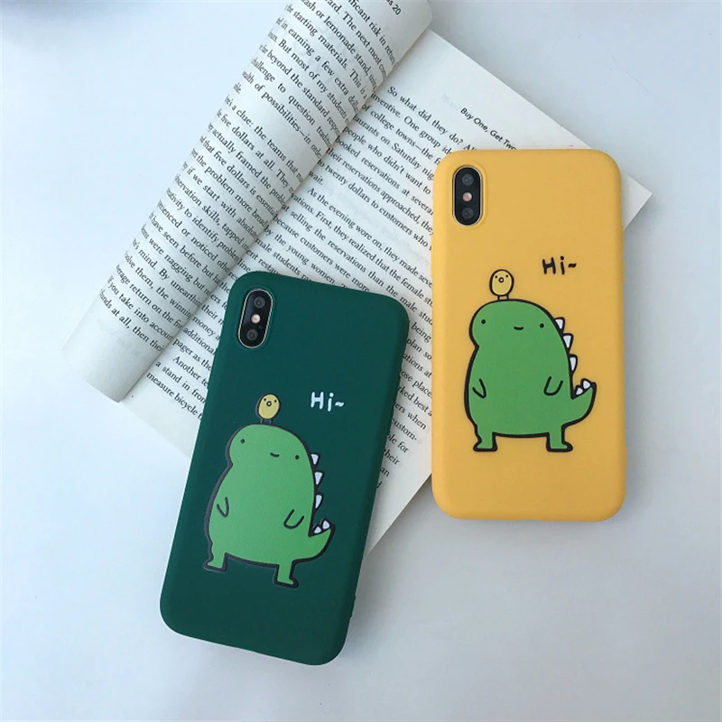 Мягкий ТПУ чехол для телефона с милым рисунком динозавра конфет для iphone 7 8 Plus 5 5S 6 6S 7Plus X XR XS MAX The Lion King